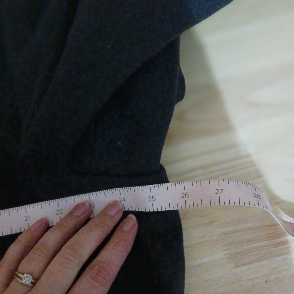 Lauren Ralph Lauren Black Wool Blend Double Breasted Over Coat Size 48R - Picture 6 of 8